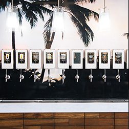 Instagram image of Our Beer tap wall for self service available in select locations